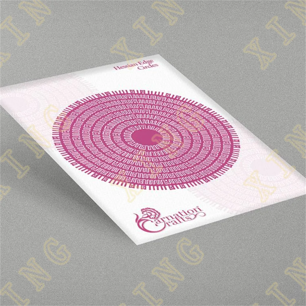 

Newest Hessian Edge Circles Metal Cutting Dies Scrapbook Diary Decoration Stencil Embossing Template Diy Greeting Card Handmade
