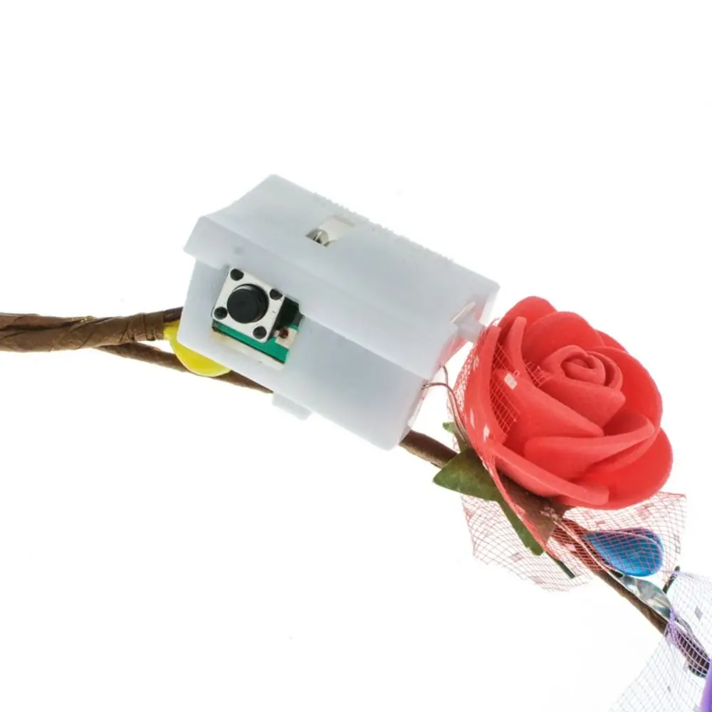 Головной убор с цветочным принтом повязка на голову цветком гирлянда светящийся