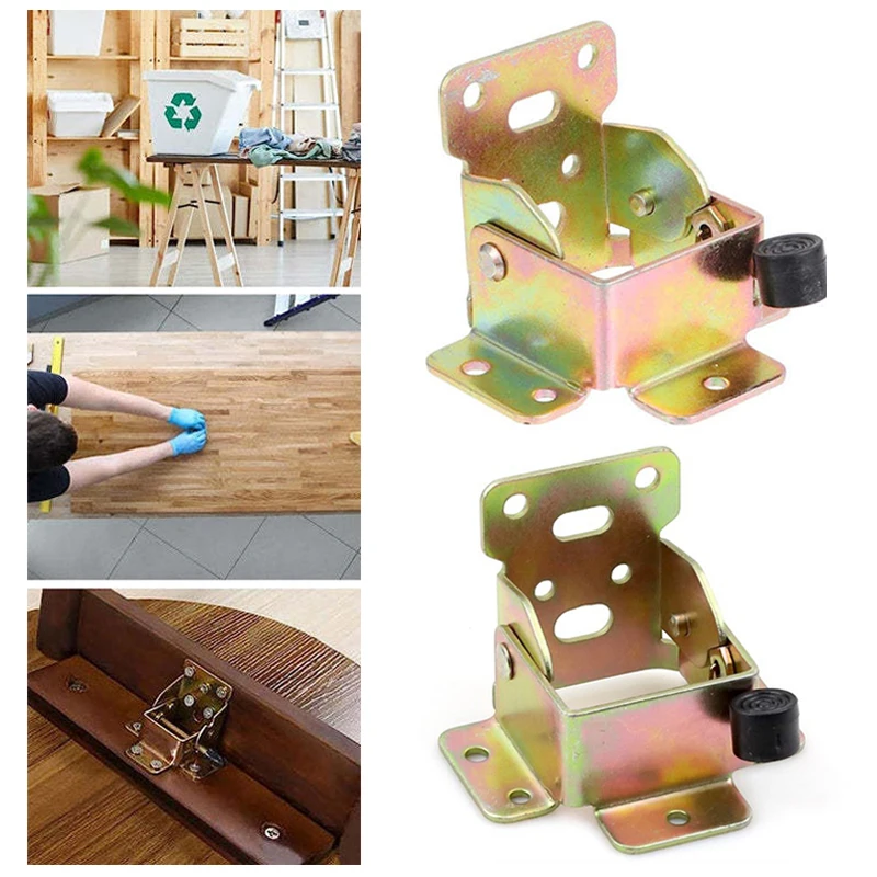 

Folding Bracket Iron Folding Lock Extension Table Chair Bed Leg Foldable Support Brackets Hinge Self Lock Hinges