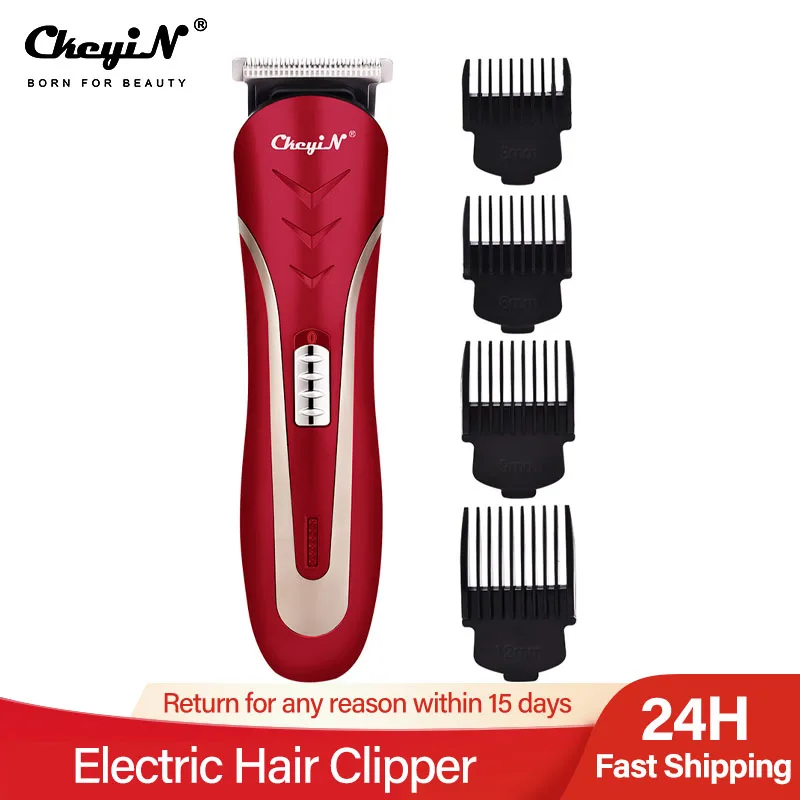 

CkeyiN Mini Electric Hair Clipper Rechargeable Men Hair Trimmer Powerful Household Hair Cutting Tool with 4 Guide Comb Low Noise