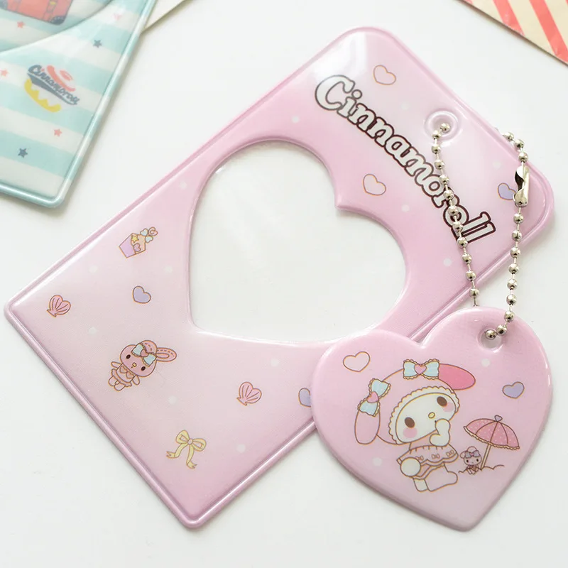 

Sanrioed Mymelody Kurumi Cinnamoroll Purin Love Cartoon Ins Wind Photo Card Pendant Key Ring Card Set Card Holder Meal Card