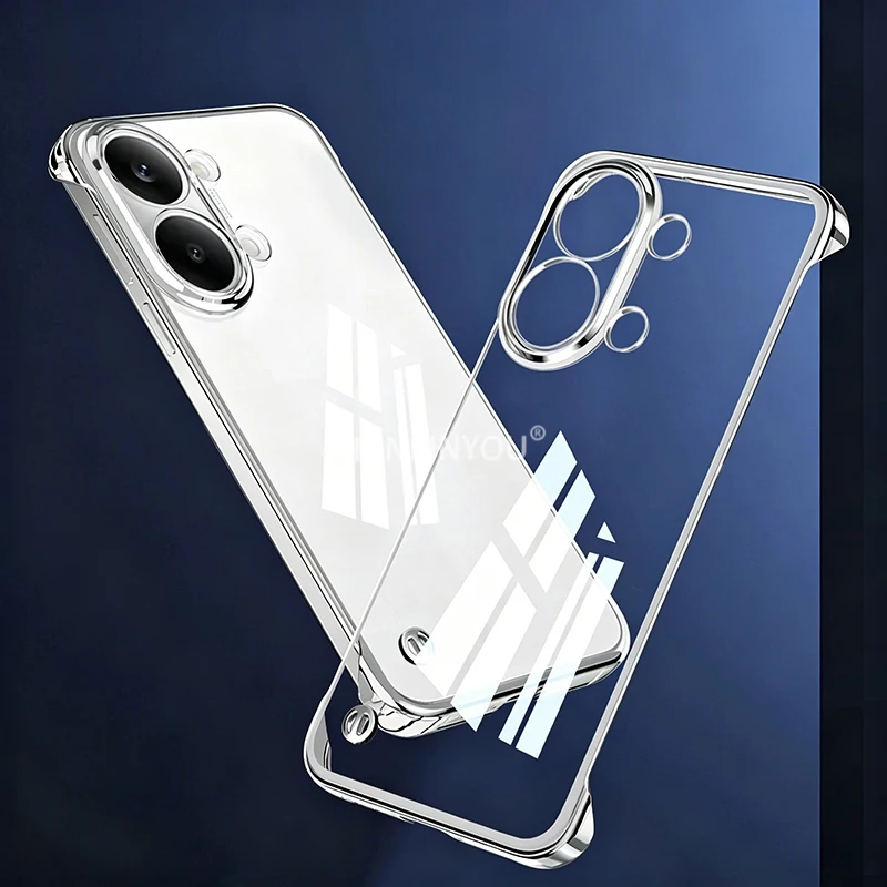 Фото Роскошный прозрачный безрамочный чехол с покрытием для Xiaomi Poco X8 Pro Max Redmi Turbo 5 Max, ультратонкий, защитный, жесткий чехол из поликарбоната для камеры №5