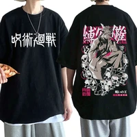 anime jujutsu kaisen t shirt men short sleeve cotton t shirts ryomen sukuna double sided graphic print manga tees oversized tops