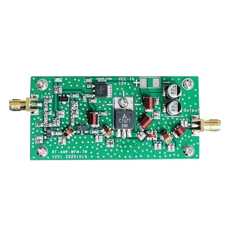 

65-110Mhz 7W FM Power Amplifier High Frequency RF AMP Input 1MW Dc 12V For Ham Radio