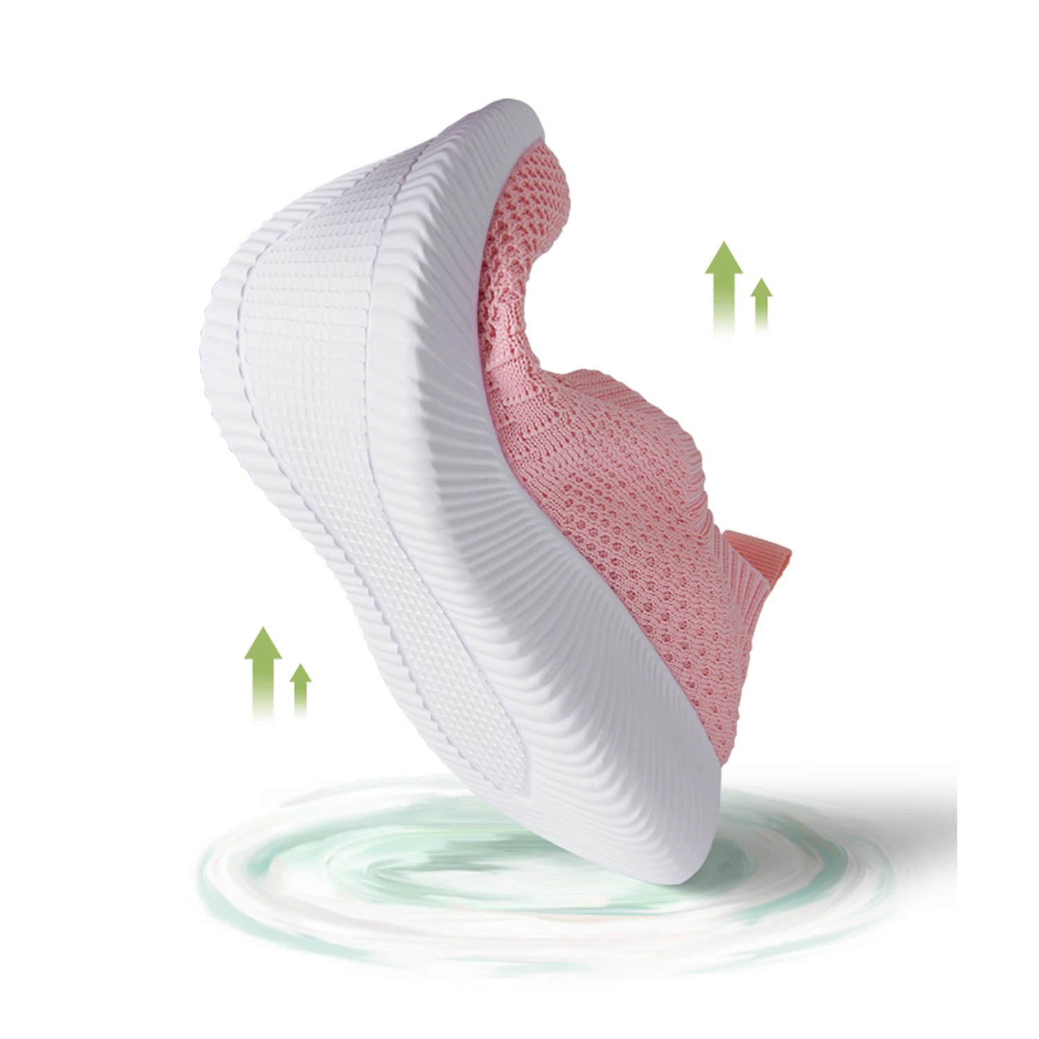 SALUDAS Women Casual Sneakers Running Shoes Fashion Slip-on Sneaker Female Sport Shoes Sock Footwear Breathable Mesh Tennis Shoe