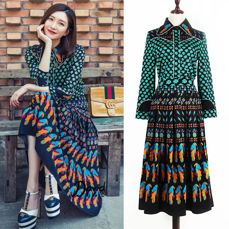 

2023 New Spring And Summer Long Sleeves Lapel High Waist Large Half Skirt Two-piece Set