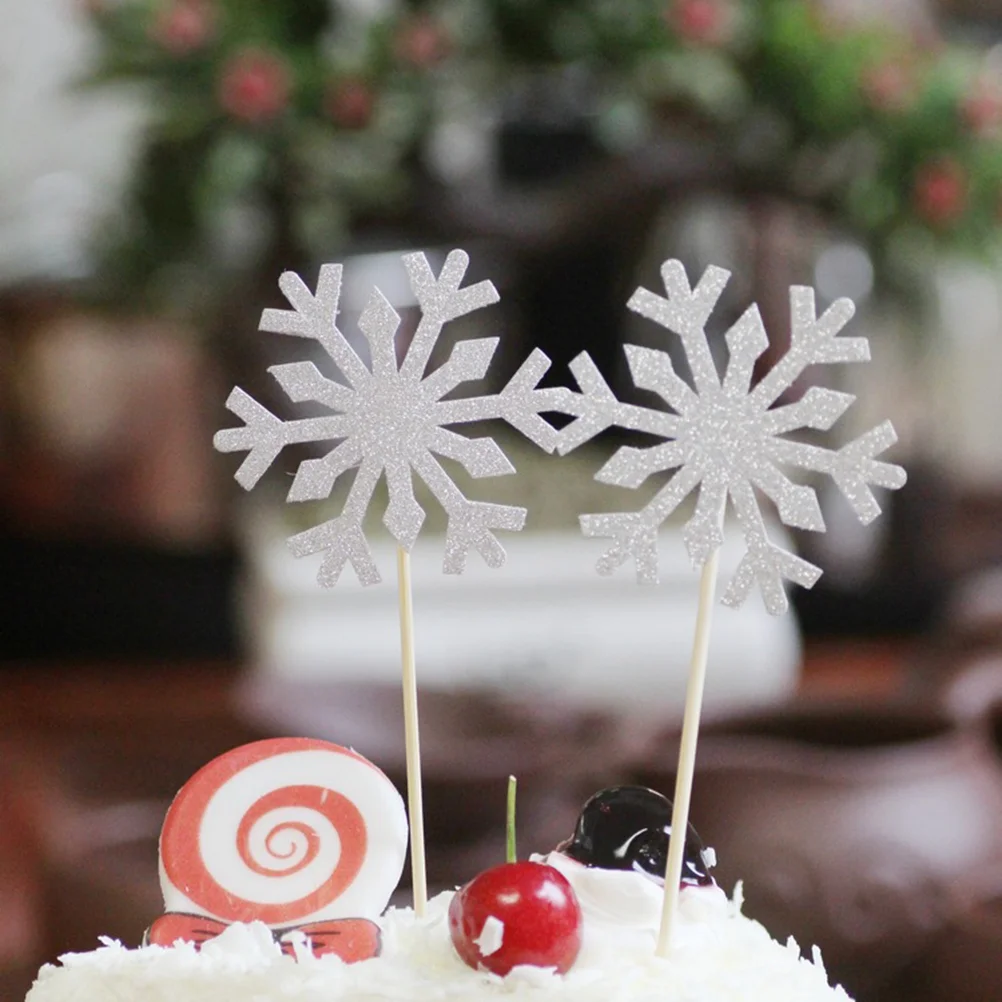 

Cupcake Christmas Snowflake Cake Decorations Picks Toppers Topper Xmas Decorativebirthday Paper Decoration Sweater Ugly Pick