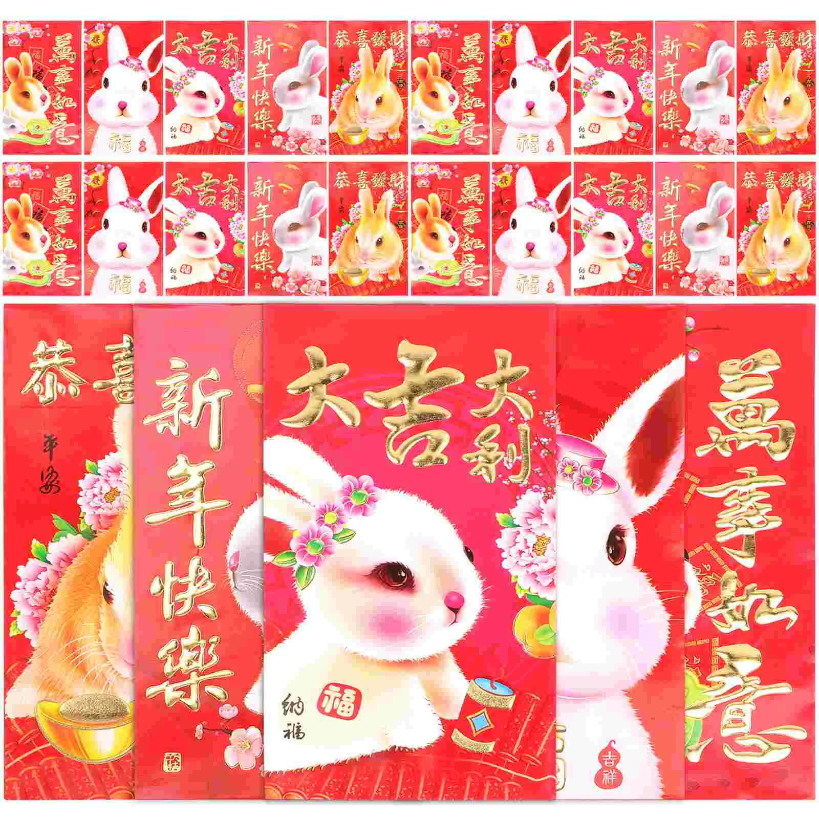 

Envelopes Red Year New Rabbit Money Packet Chinese Lucky Spring Festival Cash Zodiac Hongbaosee Gift Pockets Pocket Cartoon