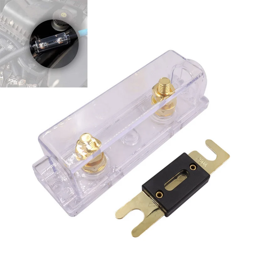 

60A/80A/100A/150A/200A/250A/300A Automobile Car Power Supply Type Power Amplifier Fuse 0/2/4 Gauge Fuse Holder for Car