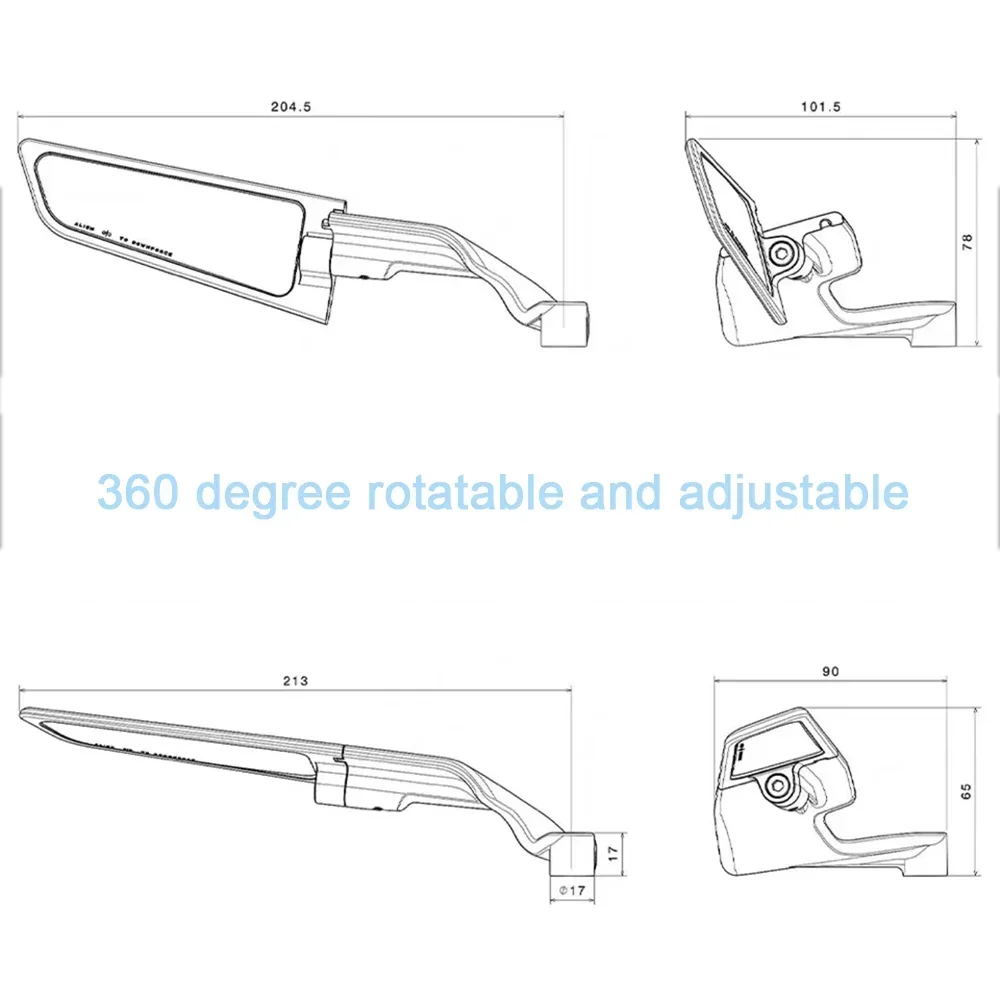 Регулируемое вращающееся зеркало заднего вида для мотоцикла Z900 Z650 Z750 Z1000 Z800 Z400 Z250