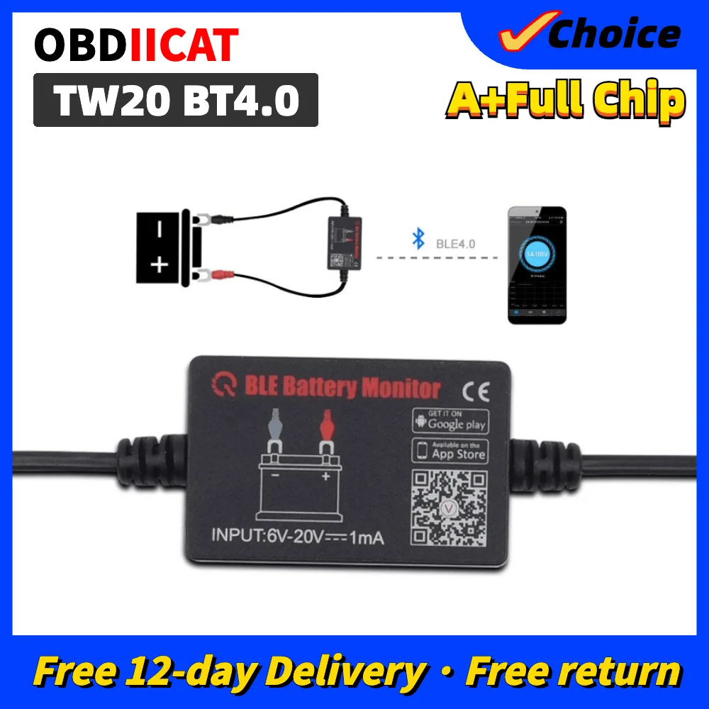 

TONWON TW20 тестер батареи 4,0 в режиме реального времени монитор здоровья батареи Автоматическая синхронизация данных цифровой анализатор батареи