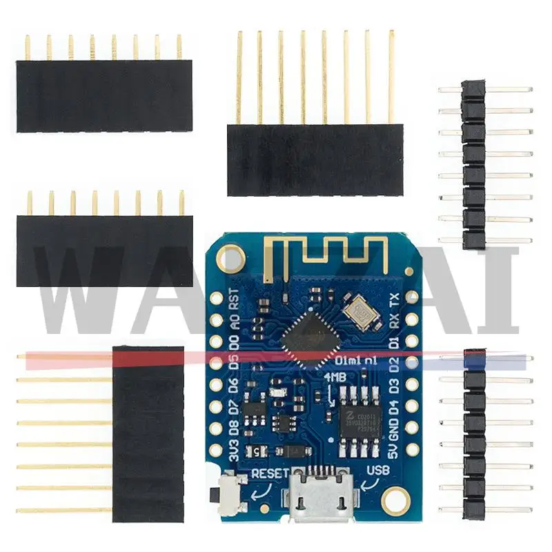 WeMos D1 Mini Pro V3.0.0 Bytes Lua WIFI Интернет вещей макетная плата на основе ESP8266 CH340G Nodemcu V2 4 Мб/16