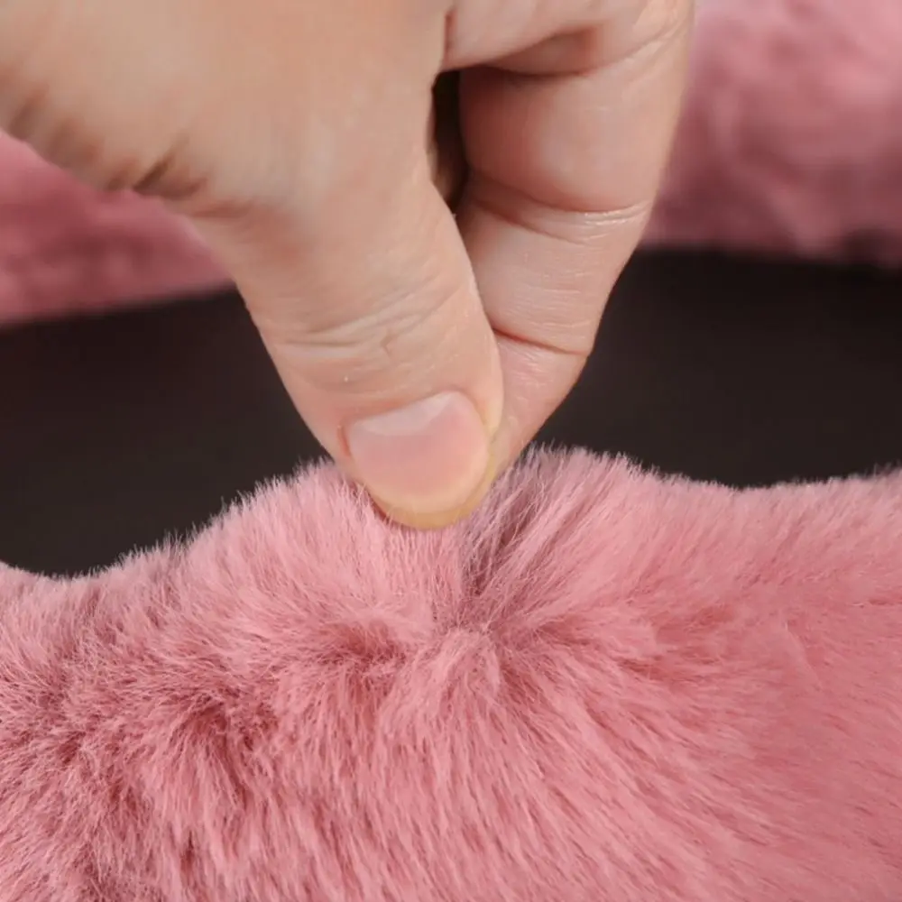 Мягкая пушистая искусственная плюшевая зимняя теплая Защита рулевого колеса Qheel