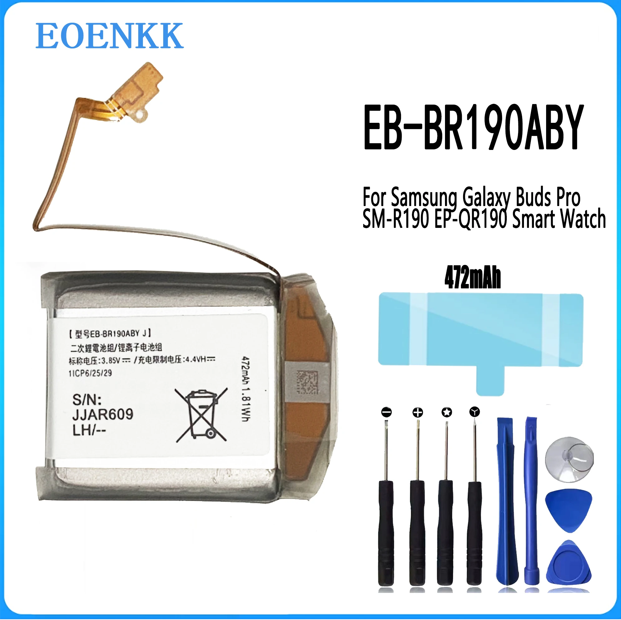 EB-BR190ABY EB-BR190ABU Battery For Samsung Galaxy Buds Pro SM-R190 EP-QR190 Earphone Smart Watch Original Capacity Batteries enlarge