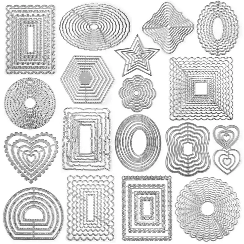 Квадратная Звезда Сердце Прямоугольник круг Сделай Сам ремесло металлическая