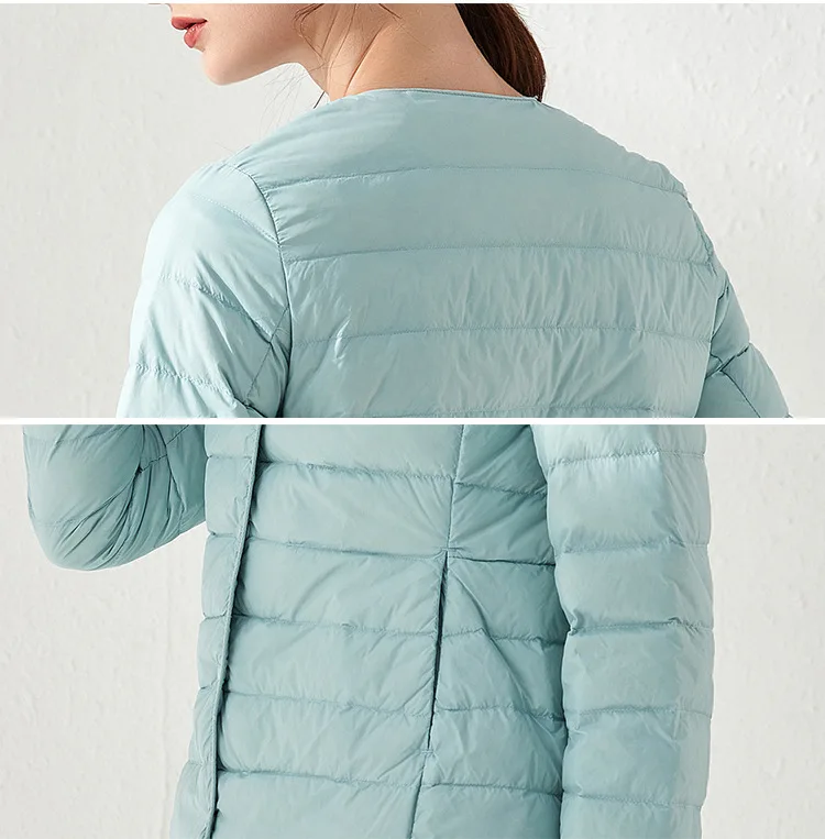 Lightweight jacket women 2022 winter new warm ladies short jacket 50% white duck down Korean fashion all-match coat lady