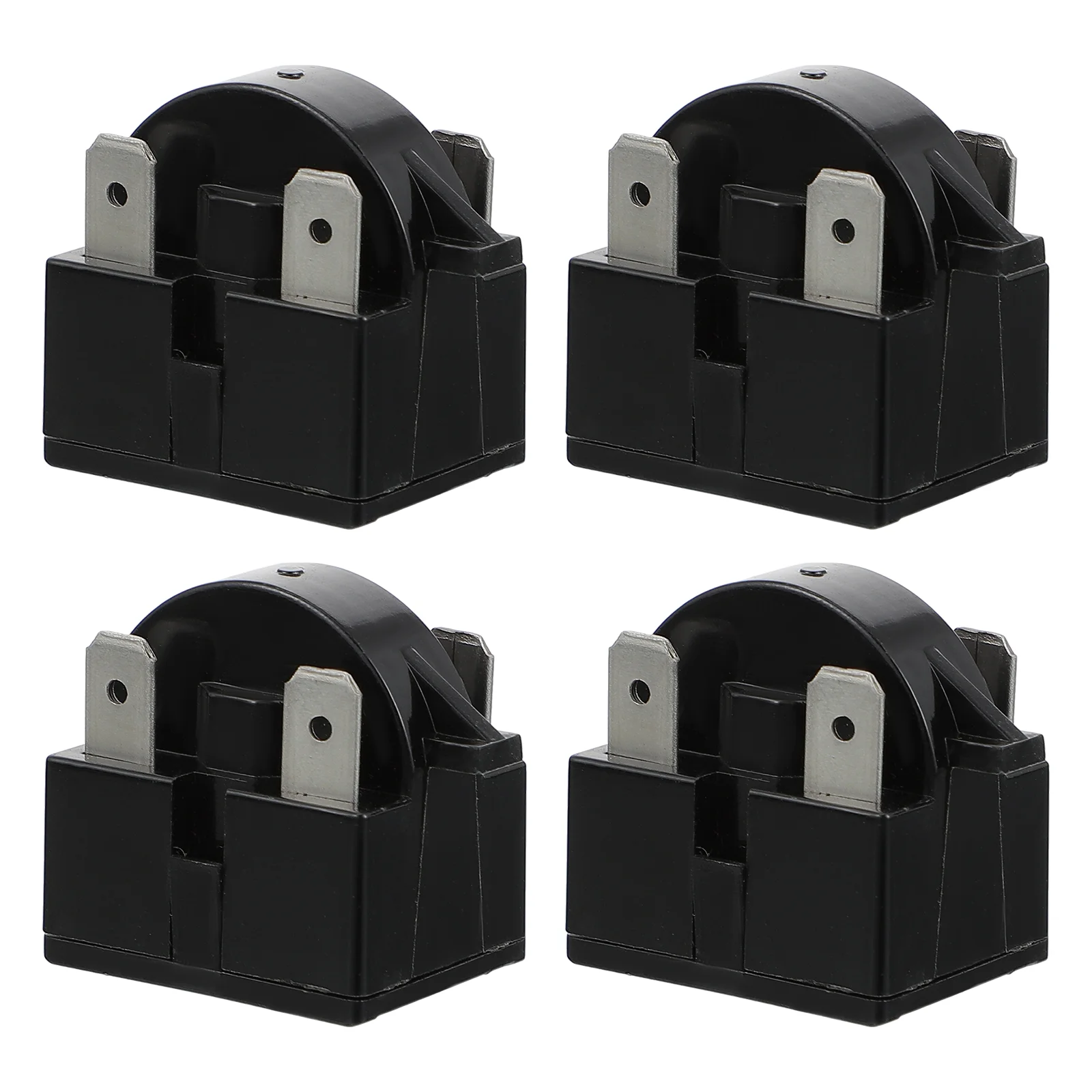 4 Pcs Starter Insert Run Capacitor Freezer Mini Plug-in Refrigerator Power Machine Plastic Relay Mini+fridge