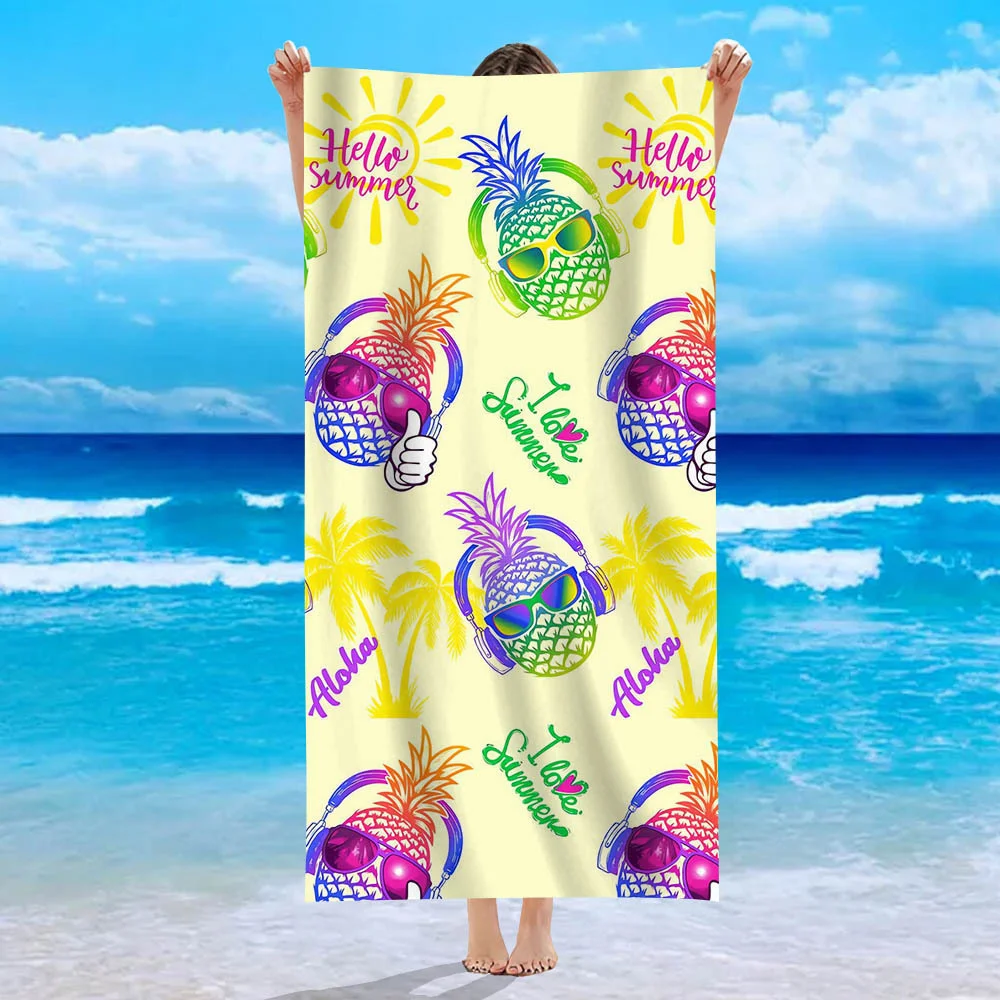 

Boat Anchor Beach Towel Oversize Extra Large Quick Drying Microfiber Sand Free Proof Pool Kids Colorful Pineapple Bath Towels