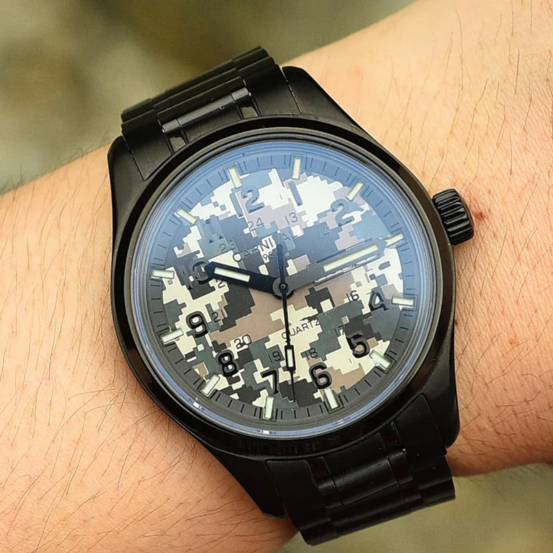 

Carnival Fashion Watch For Men Brand Luxury Unique Camouflage Dial Military Luminous Quartz Wristwatches Waterproof Reloj Hombre