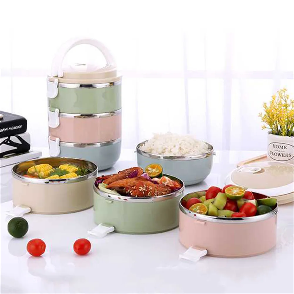 

Portable Stainless Steel Thermal Lunch Box For Food Office Lunchbox Bento Boxs Thermos Lunch Box Food Container