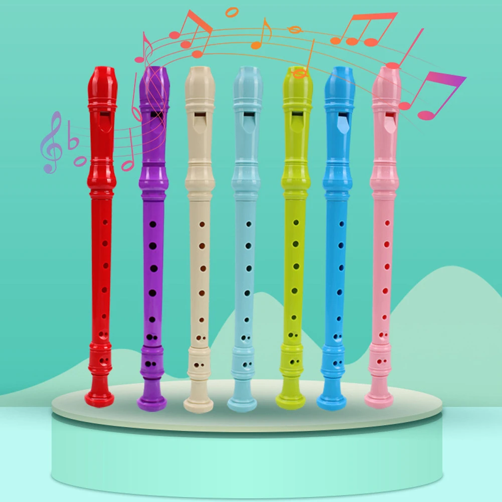 Flute Woodwind Instrument Colorful With Cleaning Rod Plastic Instrument Musical Soprano Recorder Long