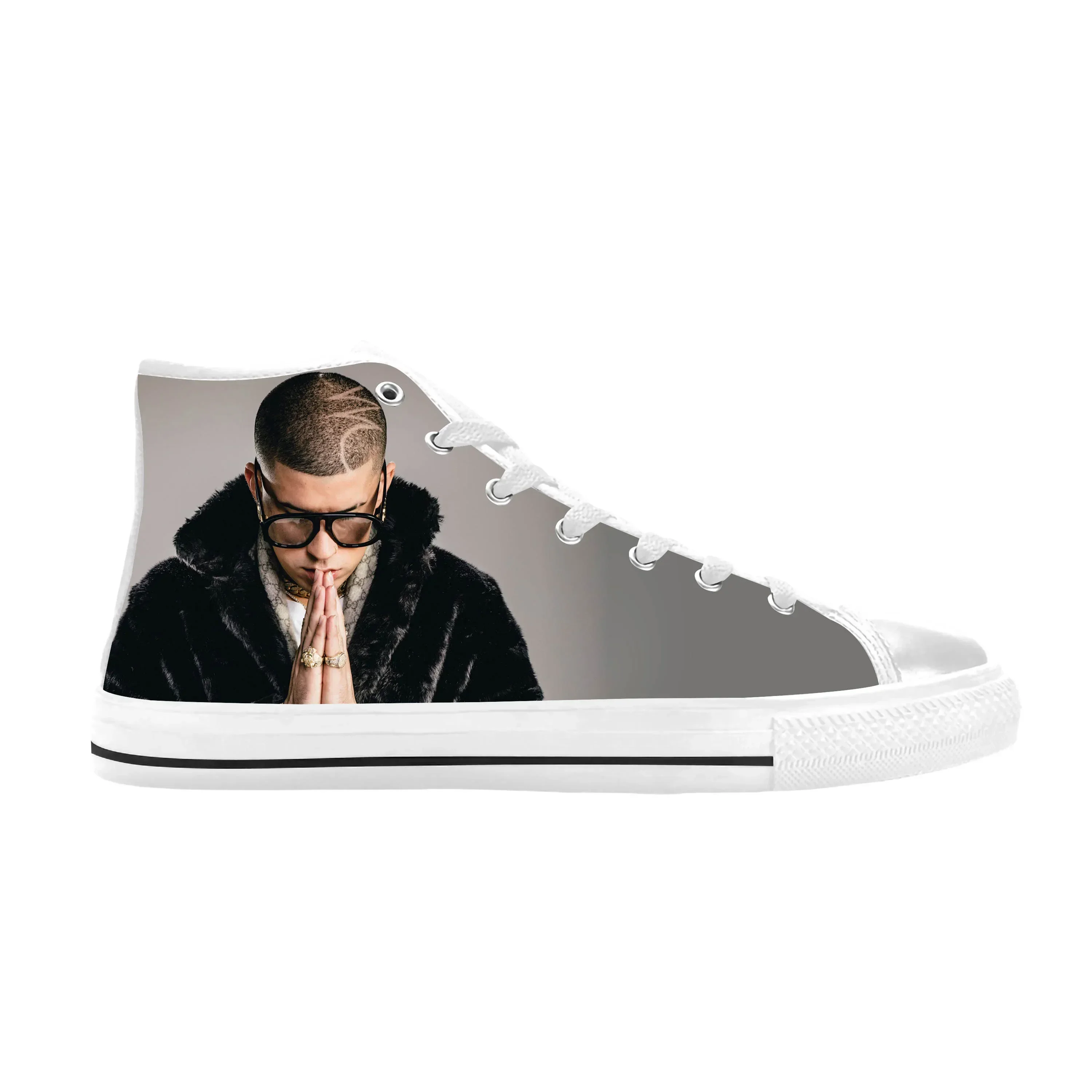 Фото Кроссовки Bad Bunny в стиле хип-хоп, рэп, музыкальные, модные, повседневные, тканевые, высокие, удобные, дышащие, с 3D-принтом, для мужчин и женщин №2