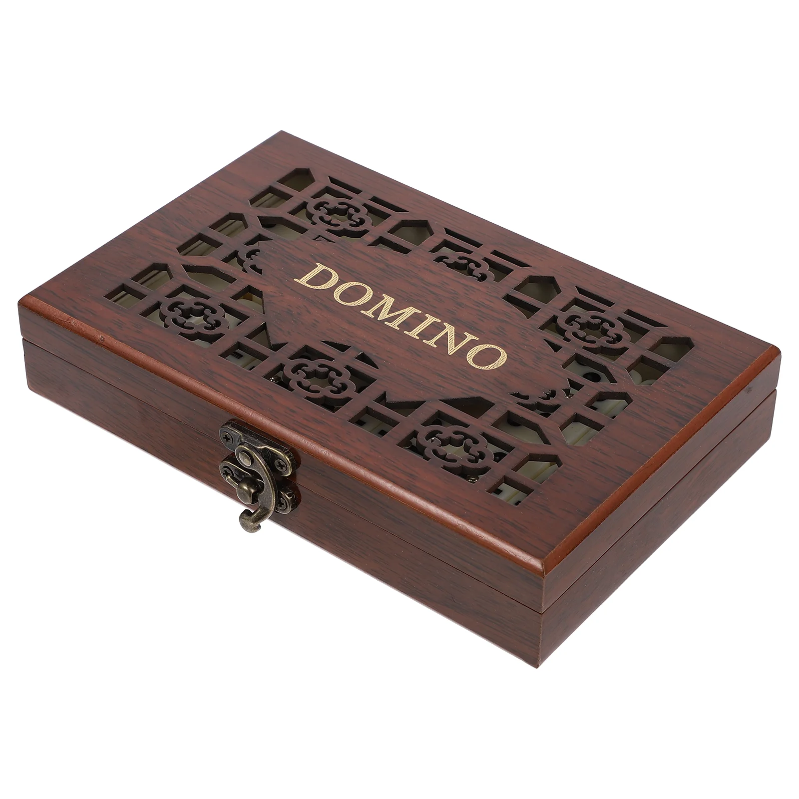 

1 Set Dominoes Set Recreational Travel Game Blocks Affairs Gift with Case