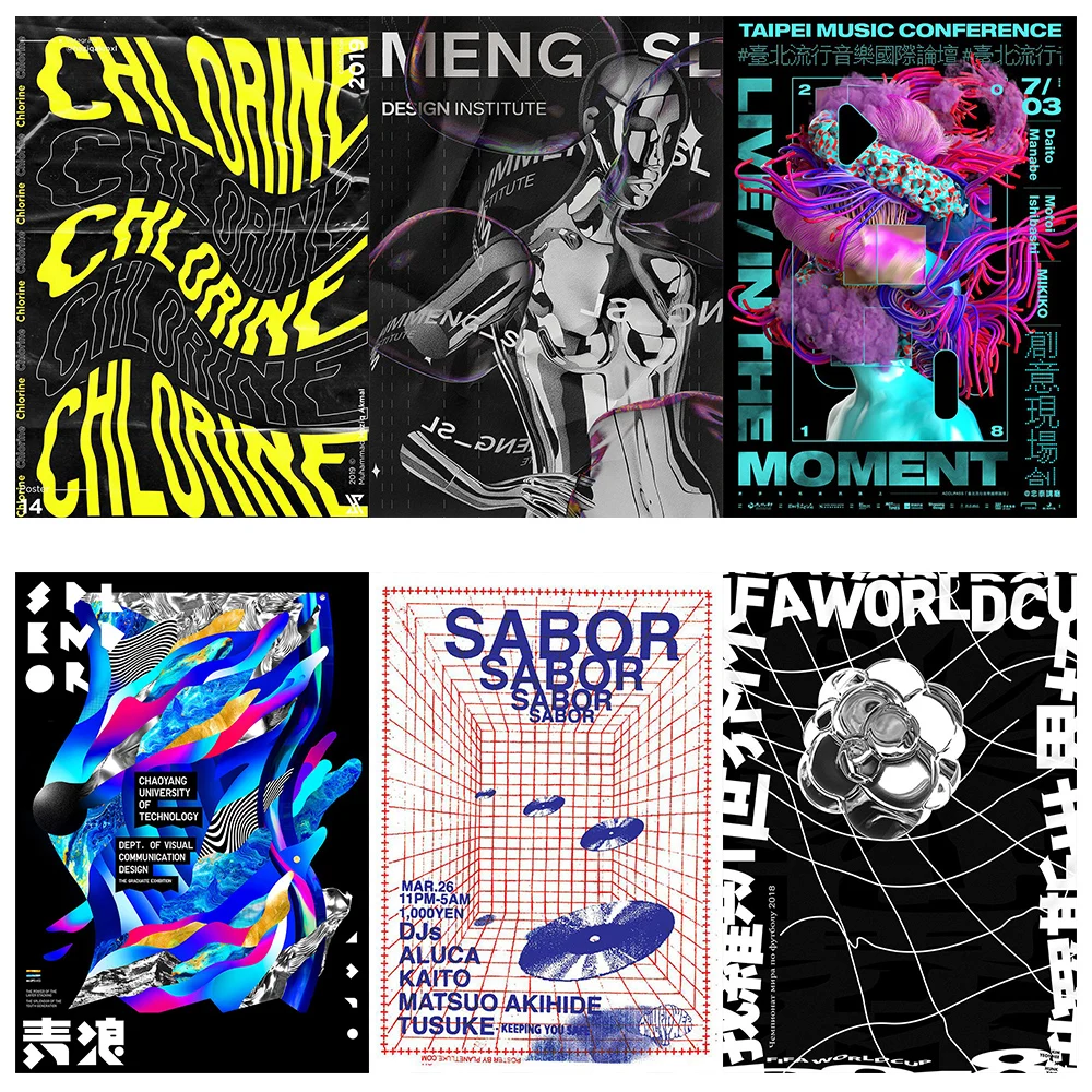 

Psychedelic Acid Graphic Living Room Posters Prints and Suitcase Paper Bar Poster Home Decoration Cafe Home Decoration Posters