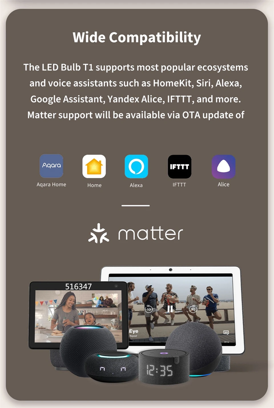 2023 NEW Aqara Умная светодиодная лампа T1 Zigbee 3.0 E27 2700K-6500K 220-240V APP Дистанционная Свет для
