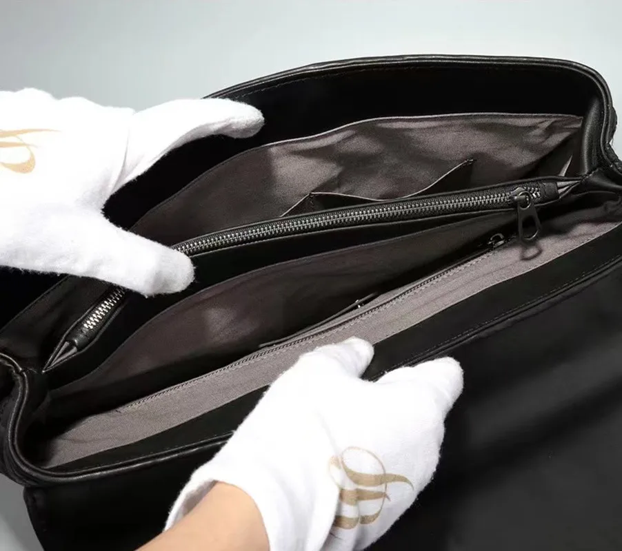 New B Brand Business Briefcase Bag Genuine Leather Office Bag Large Capacity High Quality Business Handbag Messenger Bags