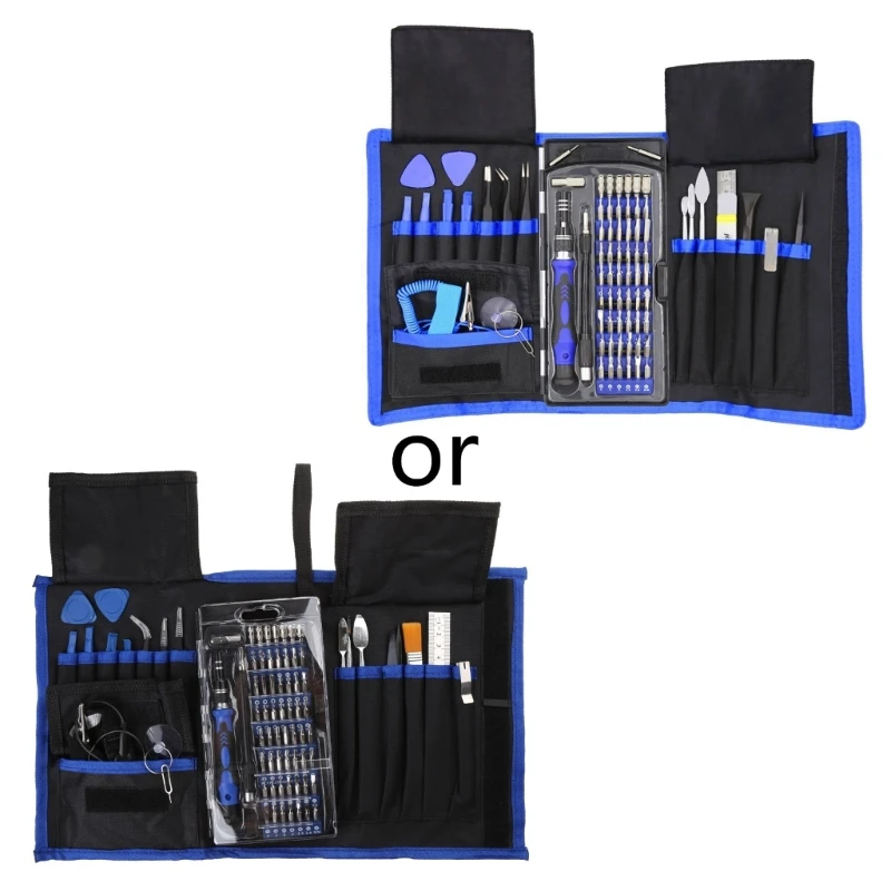 

Precision Screwdriver Set 80-in-1 Electronics Computer Repair Tool 56 Interchangeable Bits 24 Utility Tools R7UA