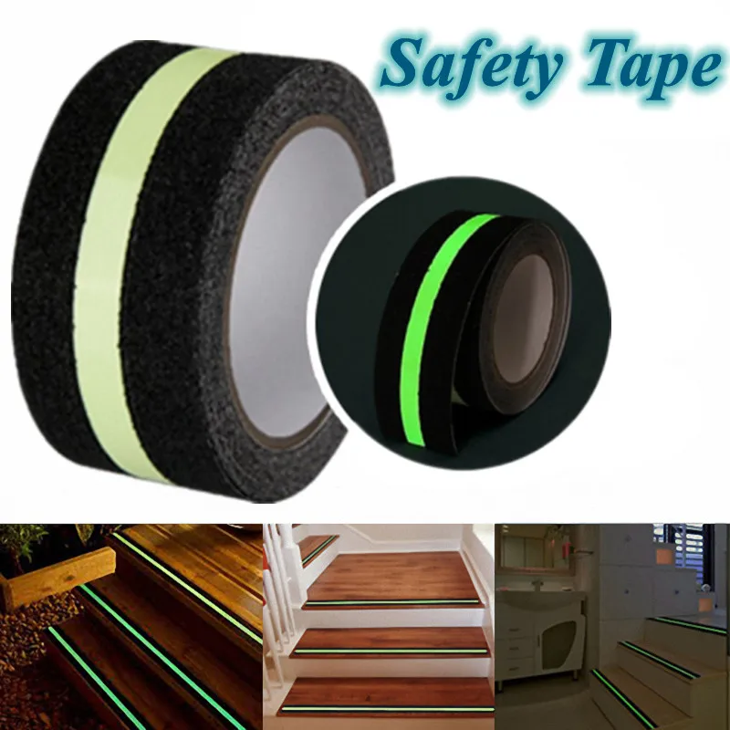

50MM*1/2M PET Stairs Anti-slip Tape Luminous Warning Anti-fouling Waterproof Sticker Grip Glow In The Dark Self Adhesive Tape
