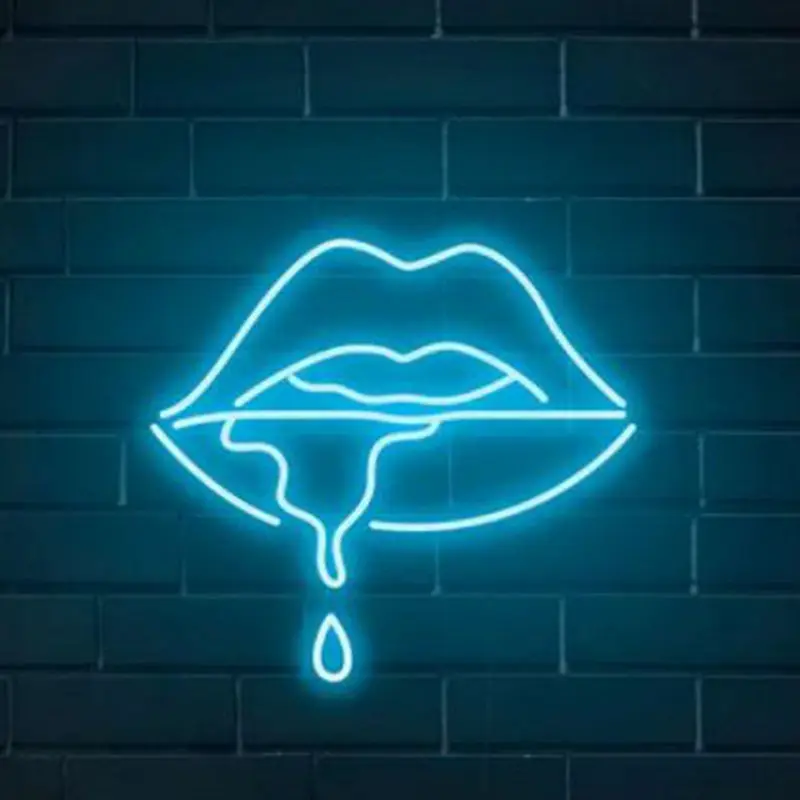 Dripping Lips  Neon Signs Led   Light for Bar Pub Club Home Wall Hanging Flex Neon Lights Wedding Home Party Decor