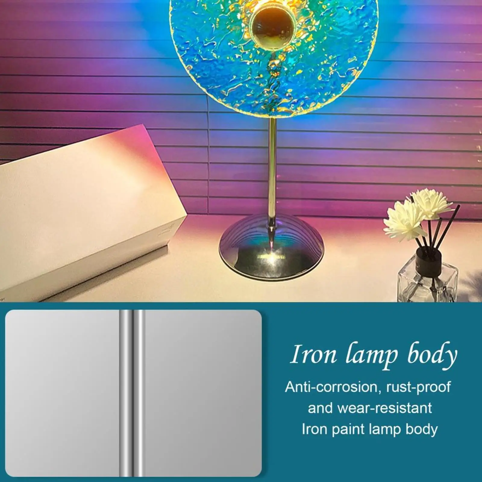 

New Acrylic Atmosphere Table Lamp Livingroom Gift Light Shadow Bedside Light Lamp Romantic And Night Bedroom Mood Q7q1