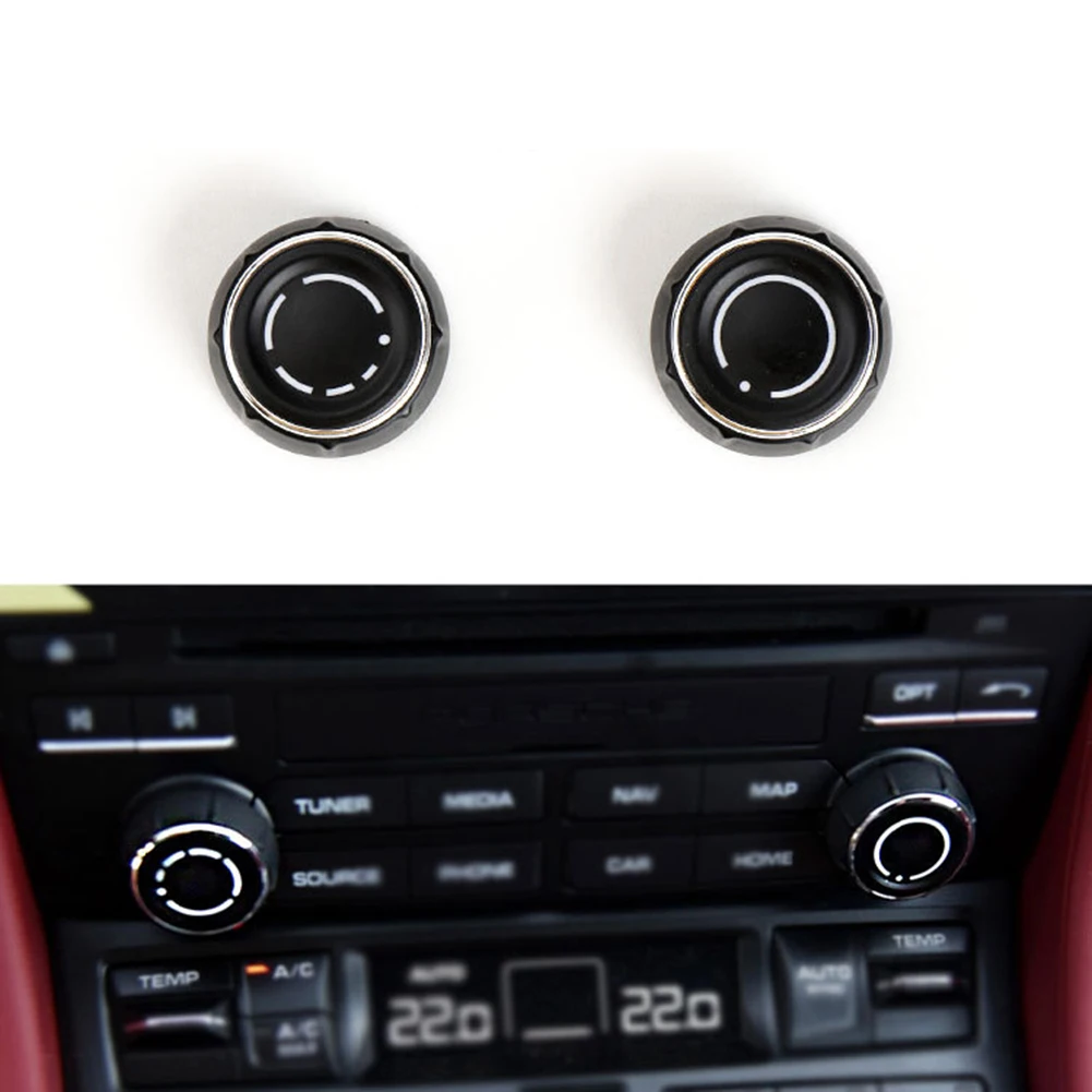 

Car Volume Control Knob Cover Air Conditioning Sound Knob Cover Interior Decoration For 92A PORSCHE CAYENNE 2011-2018