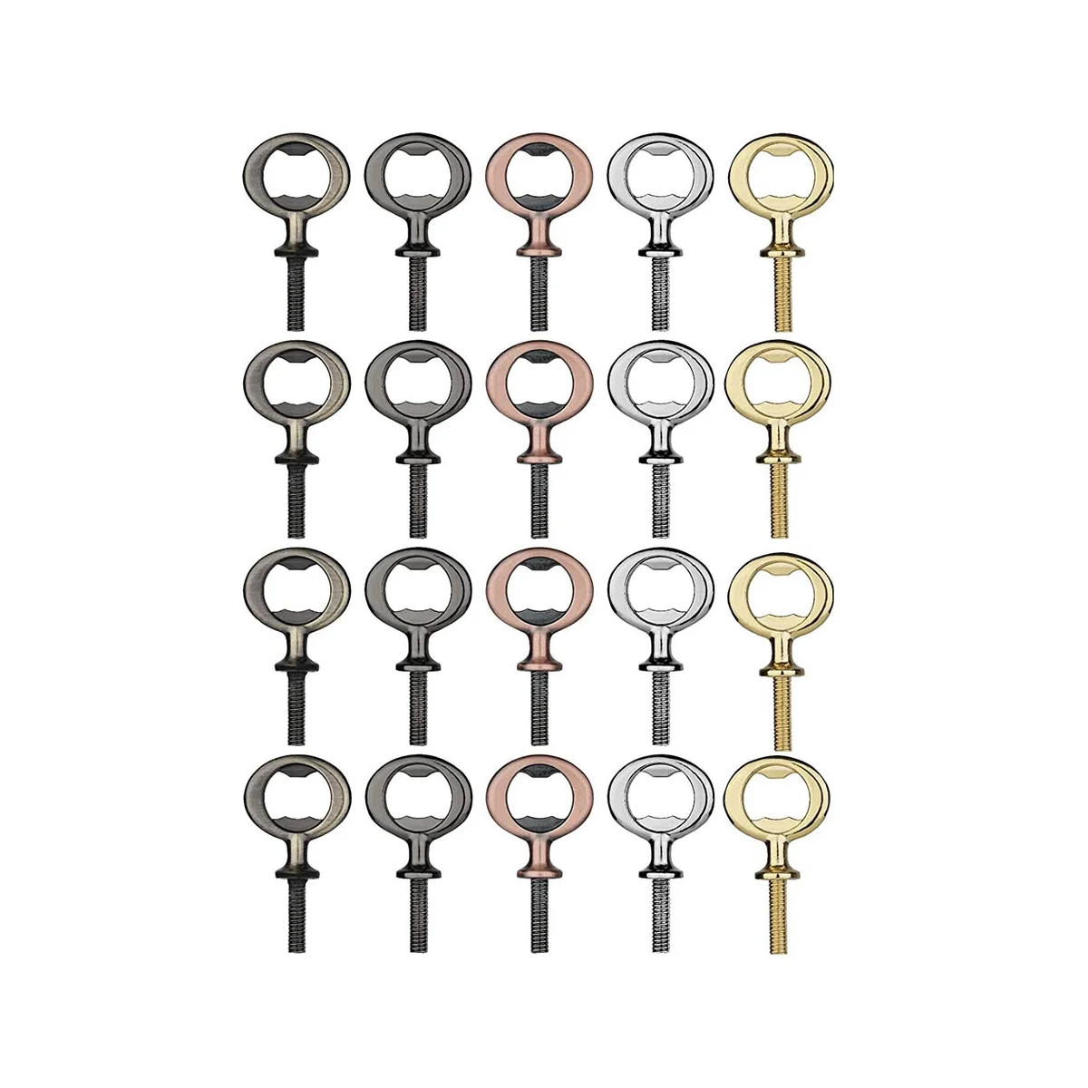 

20PCS Metal Beer Opener, Flat Opener Inserts Kit, Threaded Beer Opener for DIY Projects