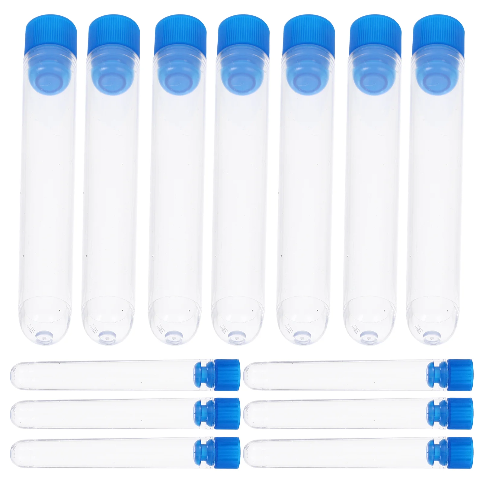 

50pcs Test Vials Test Tubes Clear Tubes for Scientific Experiments Propagation