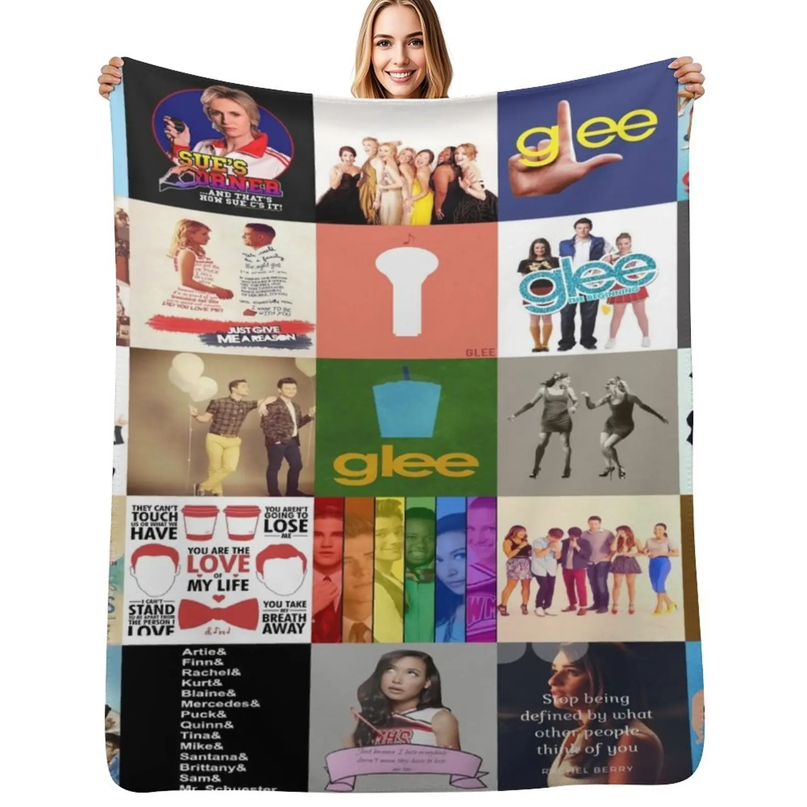 Фото Лучшее одеяло-плед Glee для фанатов: мягкое, пушистое, не линяет, идеально для дома №1