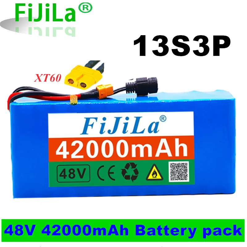 

48V Lithium-ion Battery 48V42Ah 1000W 13S3P Lithium-ion Battery For 54.6VE-bike Electric Bicycle Scooter With BMS with XT60 plug