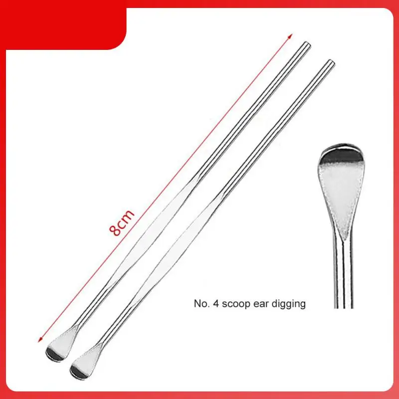 

5Pcs/set Ear Wax Pickers Stainless Steel Earpick Wax Remover Curette Ear Pick Cleaner Ear Cleaner Spoon Care Ear Clean Tools