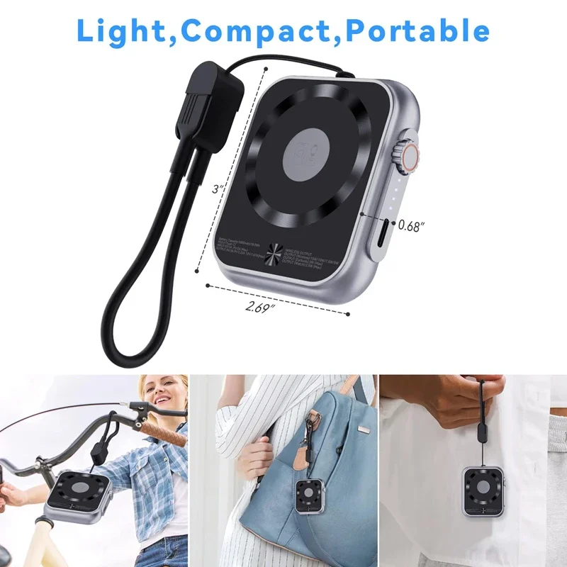 Фото Новый магнитный беспроводной Power Bank OnePlus PD20W 3-в-1 на 5000 мАч для быстрой зарядки Apple Watch и iPhone 17 Pro Max/16/15/14/13/12 №4