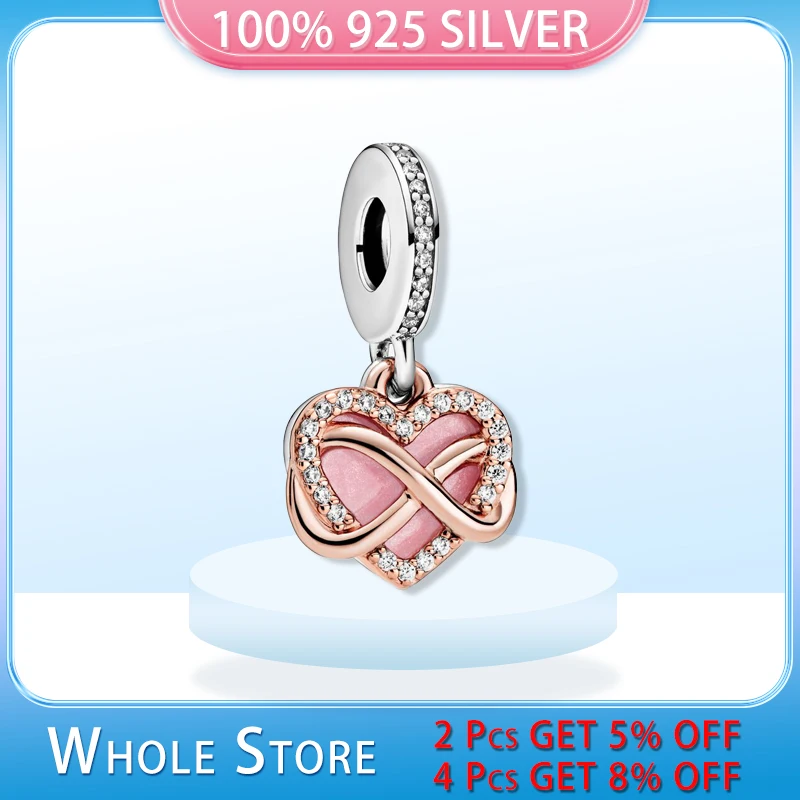 

Женский браслет из серебра 925 пробы, с подвеской в виде сердца