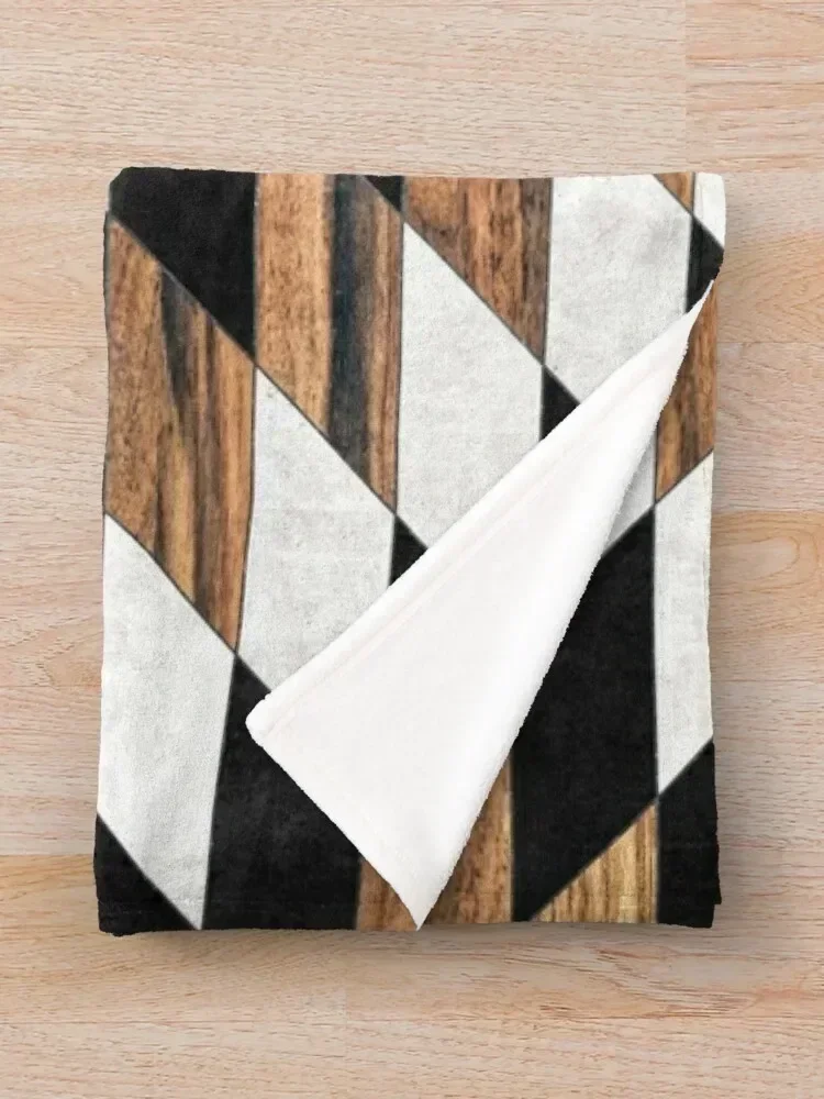 Городской этнический узор No13 - Ацтеки Одеяло из бетона и дерева. Милая кровать в