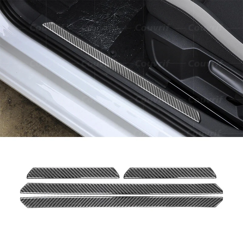 

Автомобильные наклейки из углеродного волокна для Volkswagen VW Golf 8 R MK8, защитная накладка на порог двери автомобиля, накладка на порог, накладка на педаль, аксессуары