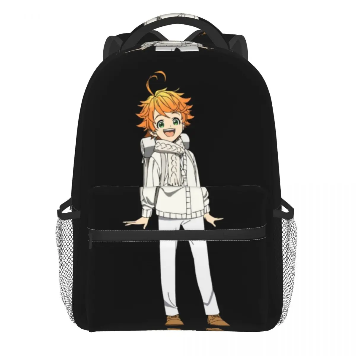 

The Promised Neverland Emma Backpack Japanese animation Teen Hiking Backpacks Breathable Novelty High School Bags Rucksack
