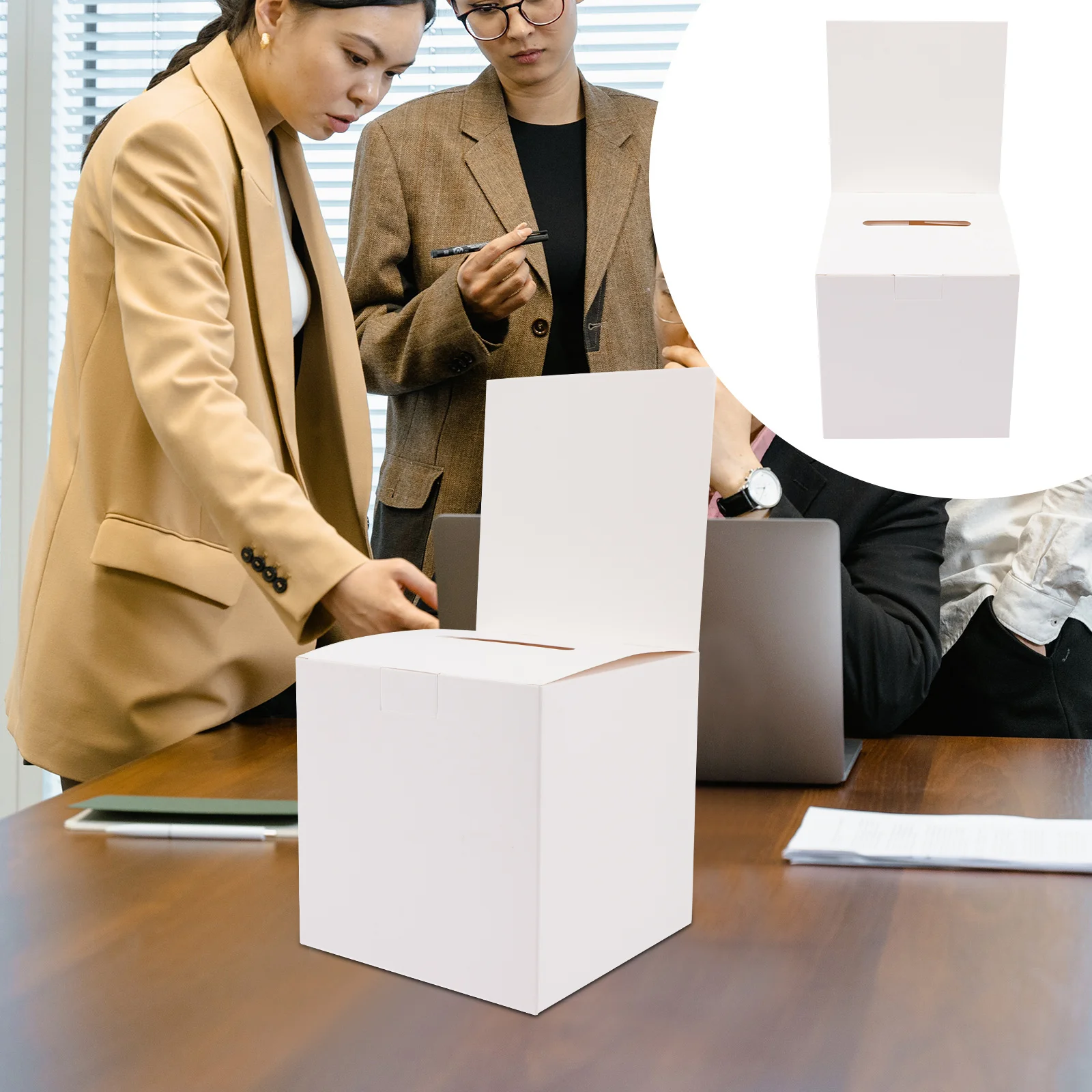 

12pcs Boxes Multi-functional Practical Raffle Boxes Donation Boxes Money Tip Jars Cardboard Suggestion Boxes