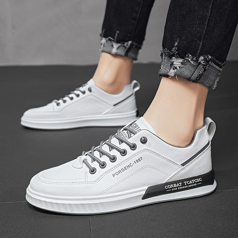 Italy Men Casual Shoes Summer Leather 
