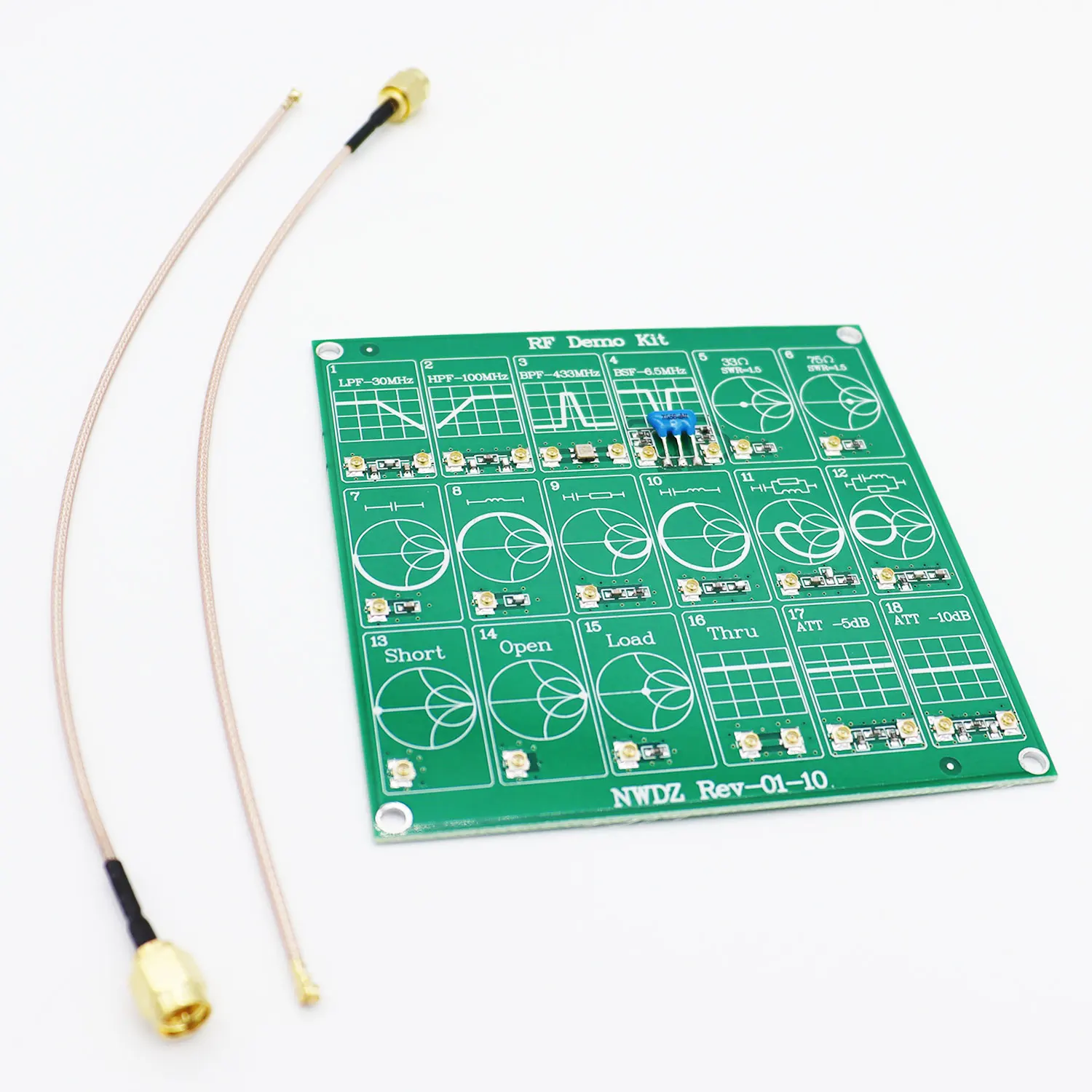 RF Test Board 18 Functional Modules Demo Kit NanoVNA Module Vector Network Analyzer Filter/Attenuator |