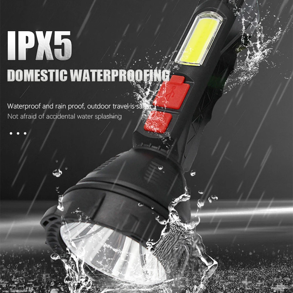 Большой яркий светодиодный фонарик с Cob-матрицей