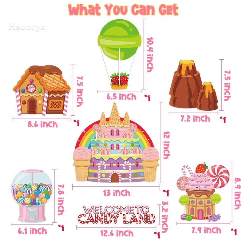Декор для доски объявлений Candyland Настенная Наклейка комнаты с конфетами милые